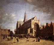 Gerrit Bakhuizen Great Market in Haarlem oil on canvas